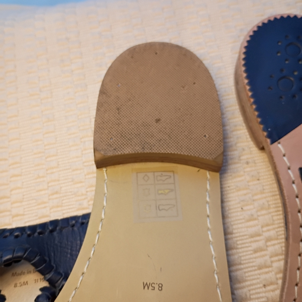 Jack Rogers Midnight Blue Leather Sandals - Picture 8 of 9